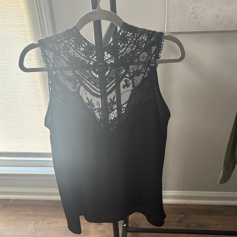 Sage Black Lace Women's Blouse